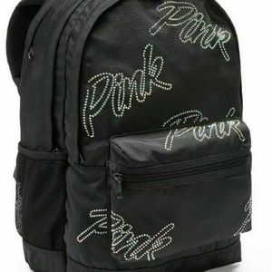 Victoria's Secret Rhinestone Black Campus Backpack